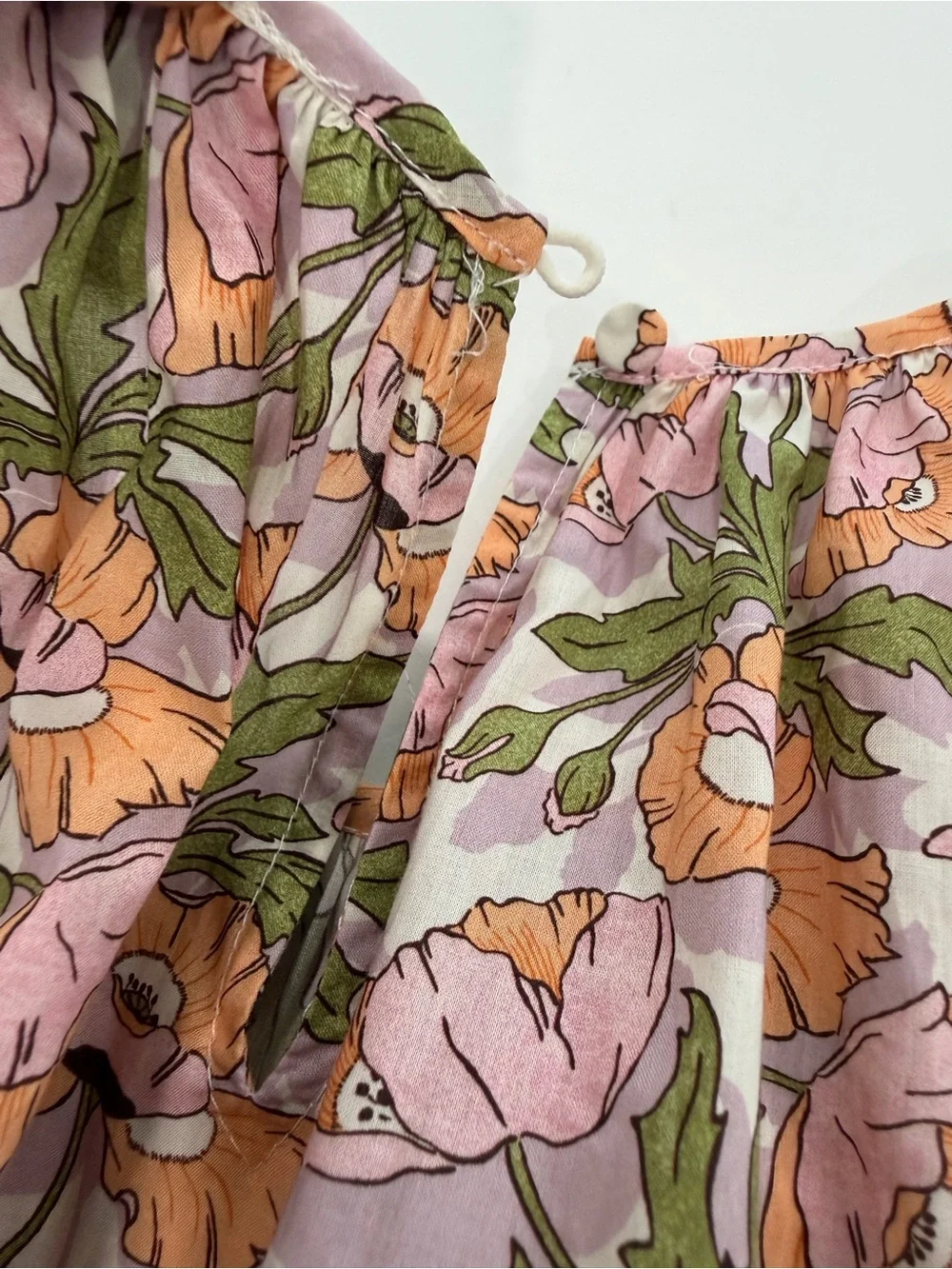 J Crew Butterfield Poppy Pink Green Floral Mini Dress Pockets Smocked Waist (Sm)